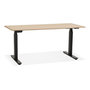 Voir la diapositive 1 : Paris Prix Bureau Ergonomique Réglable  Électrique  140cm Naturel & Noir