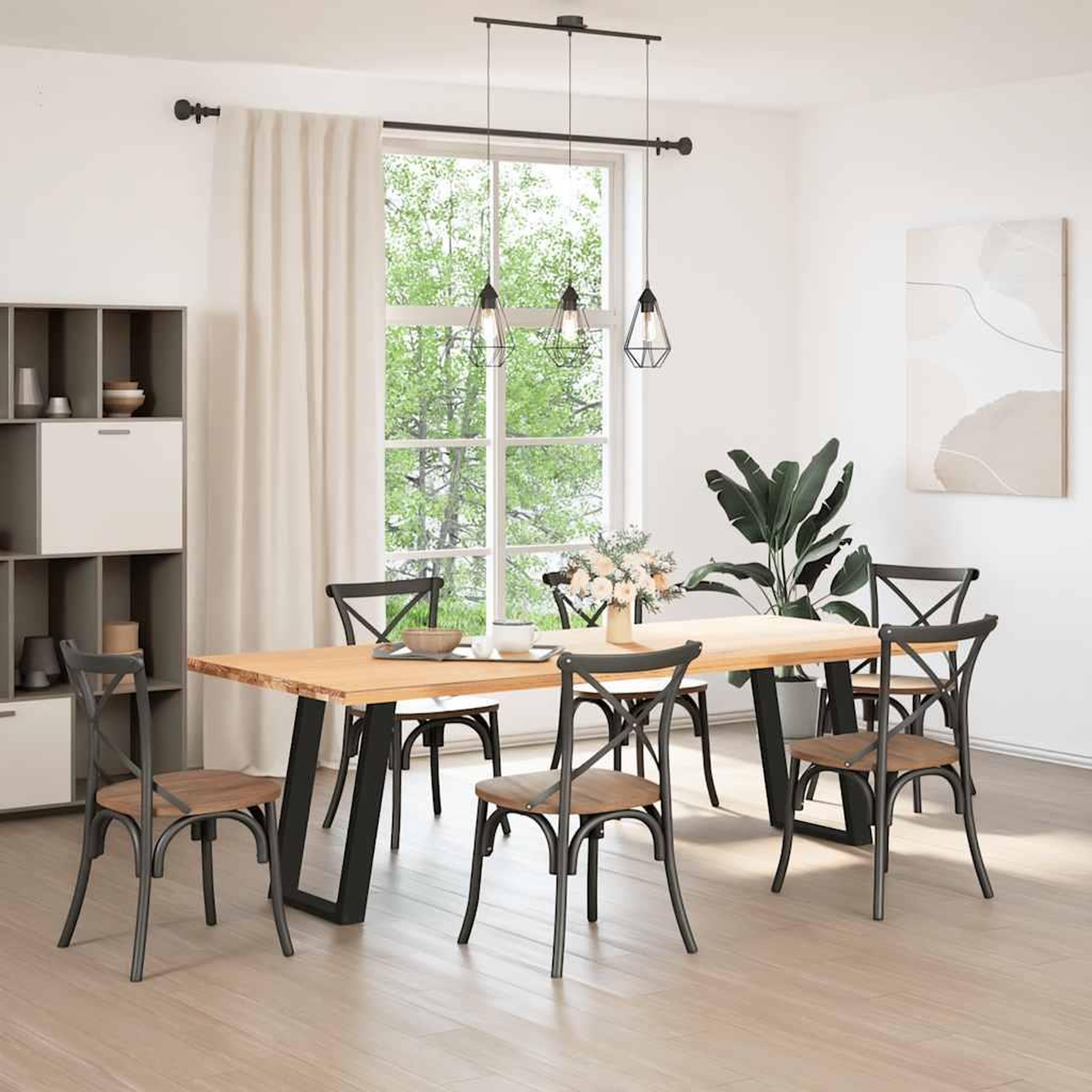 Voir la diapositive 3 : VIDAXL Pieds de table a manger forme de U 2 pcs noir 50x(72-73) cm