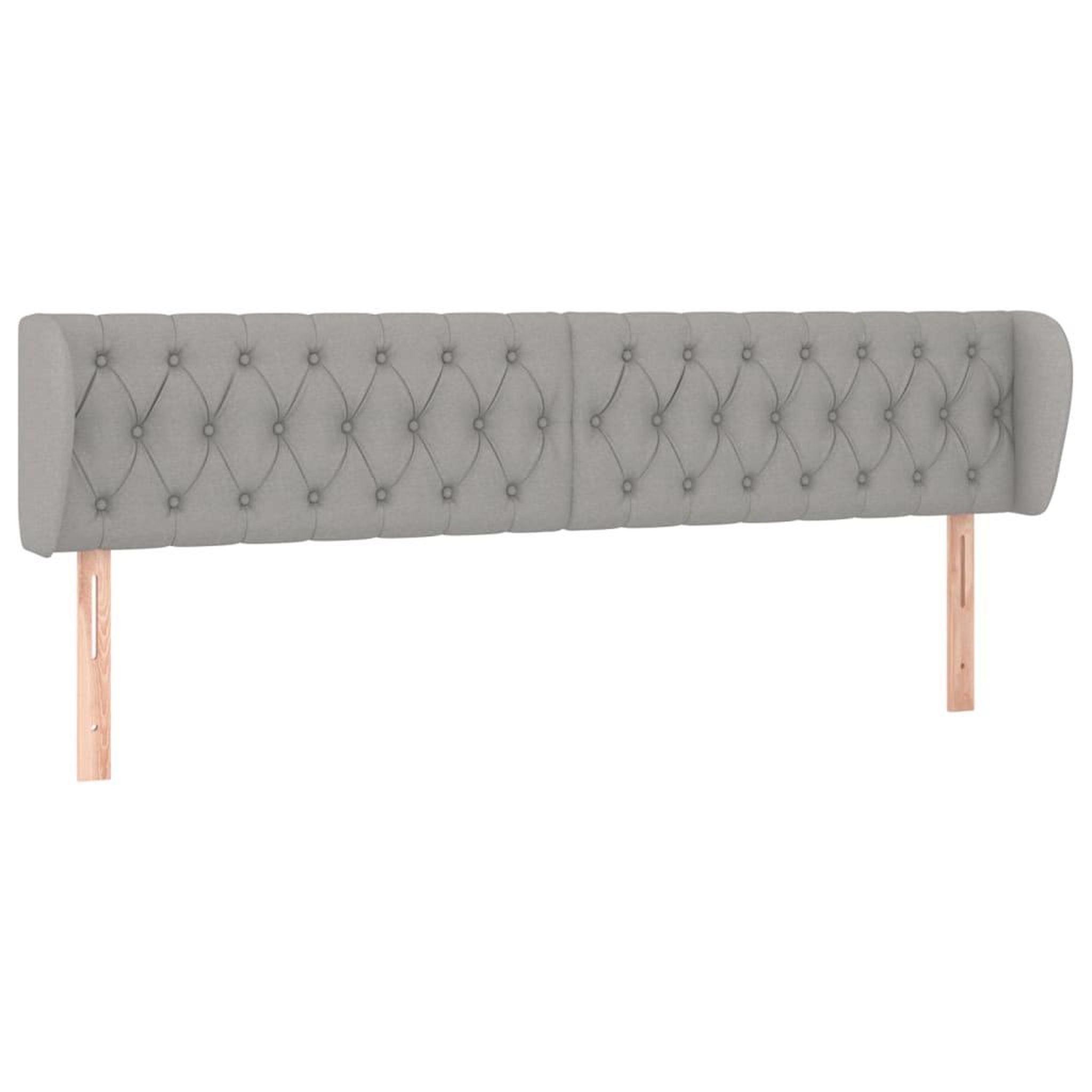 Voir la diapositive 2 : VIDAXL Tete de lit avec oreilles Gris clair 183x23x78/88 cm Tissu