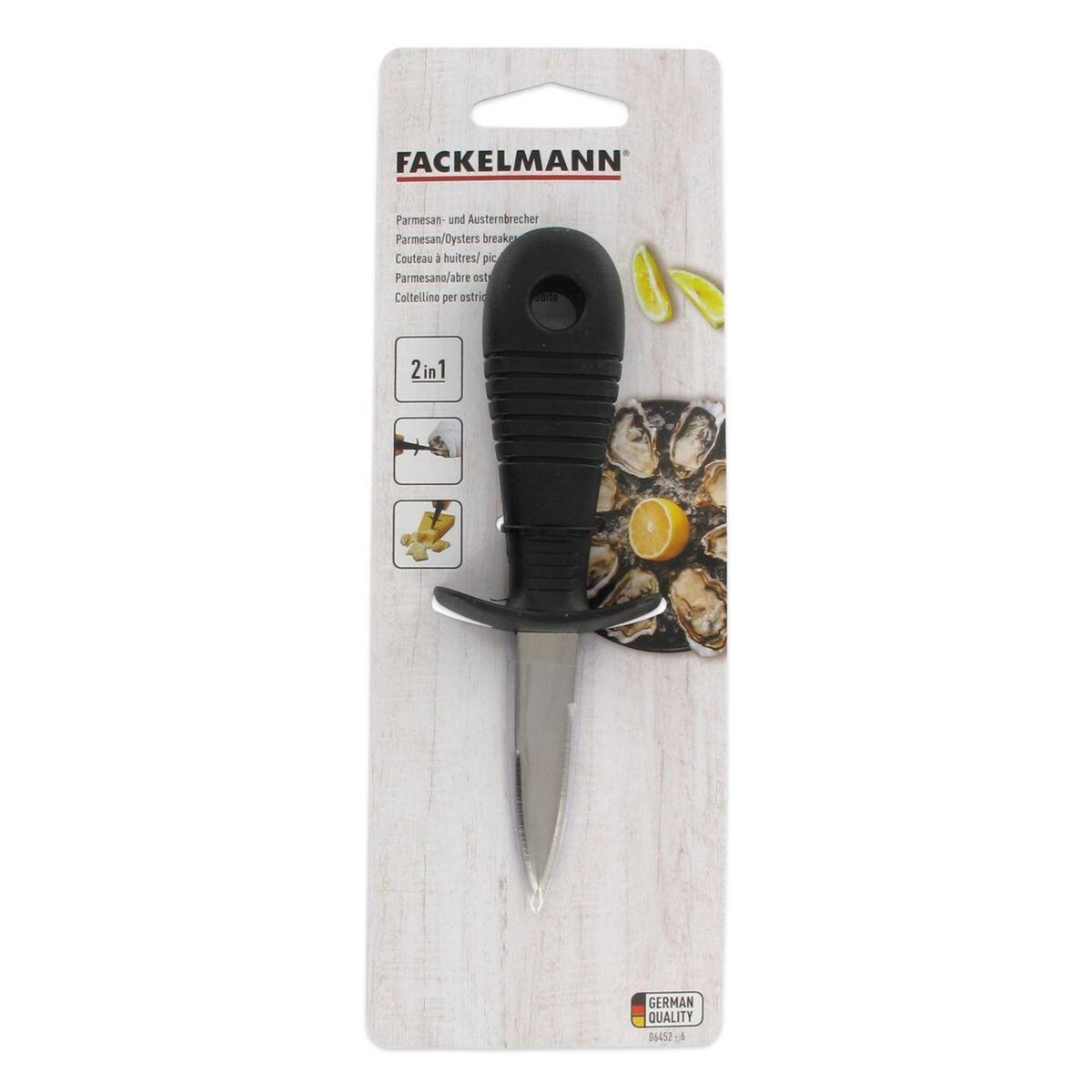 Fackelmann Couteau à huîtres inox 14 cm Fackelmann