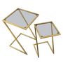 Voir la diapositive 4 : Paris Prix Lot de 2 Tables d'Appoint Gigognes  Zoe  60cm Or