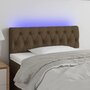 Voir la diapositive 1 : VIDAXL Tete de lit a LED Marron fonce 100x7x78/88 cm Tissu