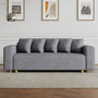 Voir la diapositive 2 : CONCEPT USINE Canapé convertible 3 places en velours côtelé gris KOLDING
