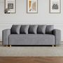 Voir la diapositive 2 : CONCEPT USINE Canapé convertible 3 places en velours côtelé gris KOLDING