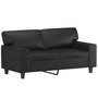 Voir la diapositive 4 : VIDAXL Canape 2 places avec oreillers decoratifs noir 120cm similicuir
