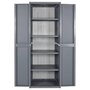 Voir la diapositive 4 : VIDAXL Armoire de rangement de jardin gris 65x45x172 cm PP rotin
