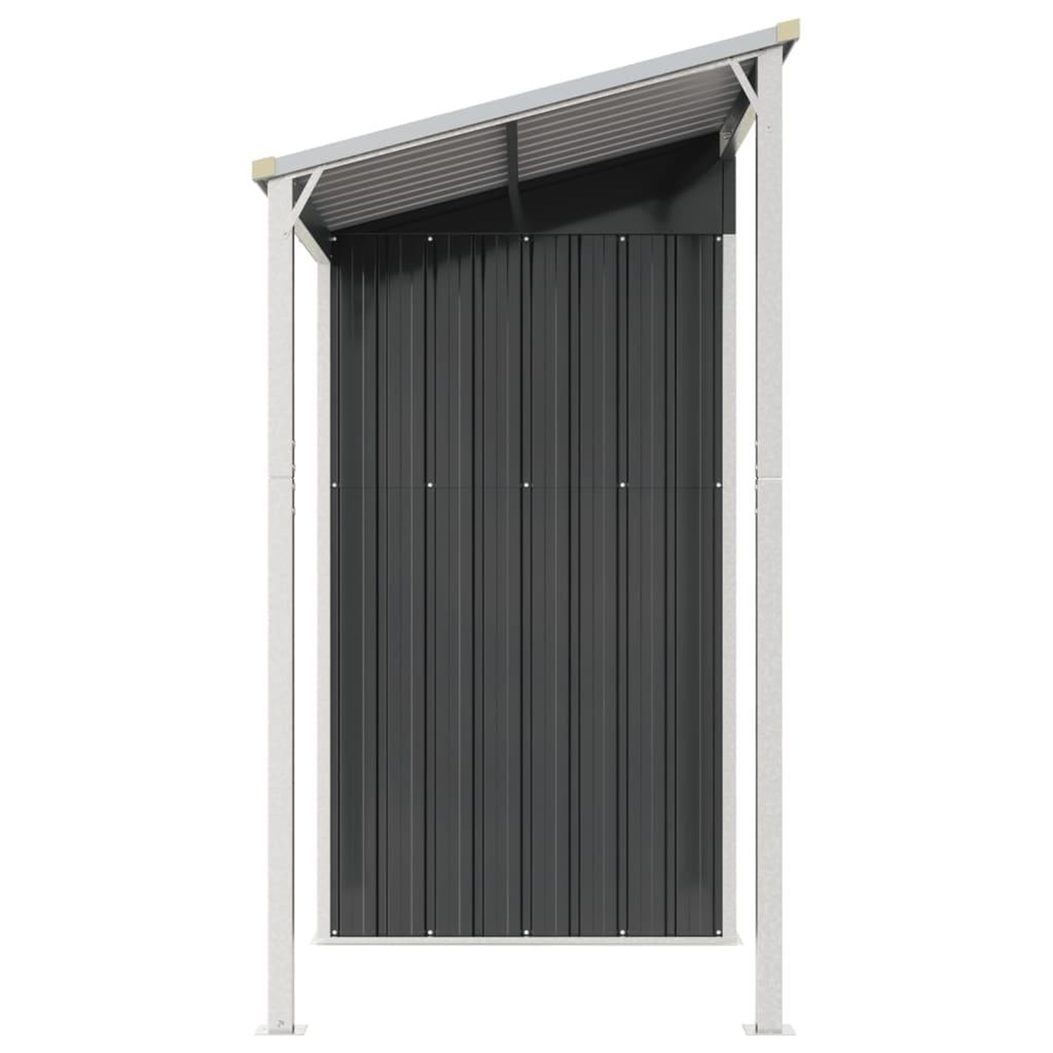 Voir la diapositive 5 : VIDAXL Abri de jardin avec toit prolonge anthracite 277x110,5x181 cm