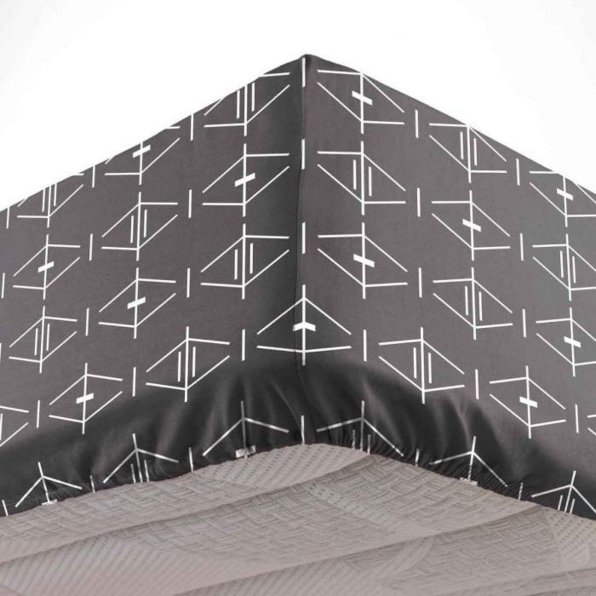 Paris Prix Drap Housse en Coton  Aristide  90x190cm Anthracite