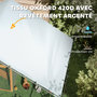 Voir la diapositive 6 : PAWHUT Enclos poulailler chenil 10,2 m² - parc grillagé dim. 3L x 3,4l x 1,9H m - espace couvert - acier galvanisé