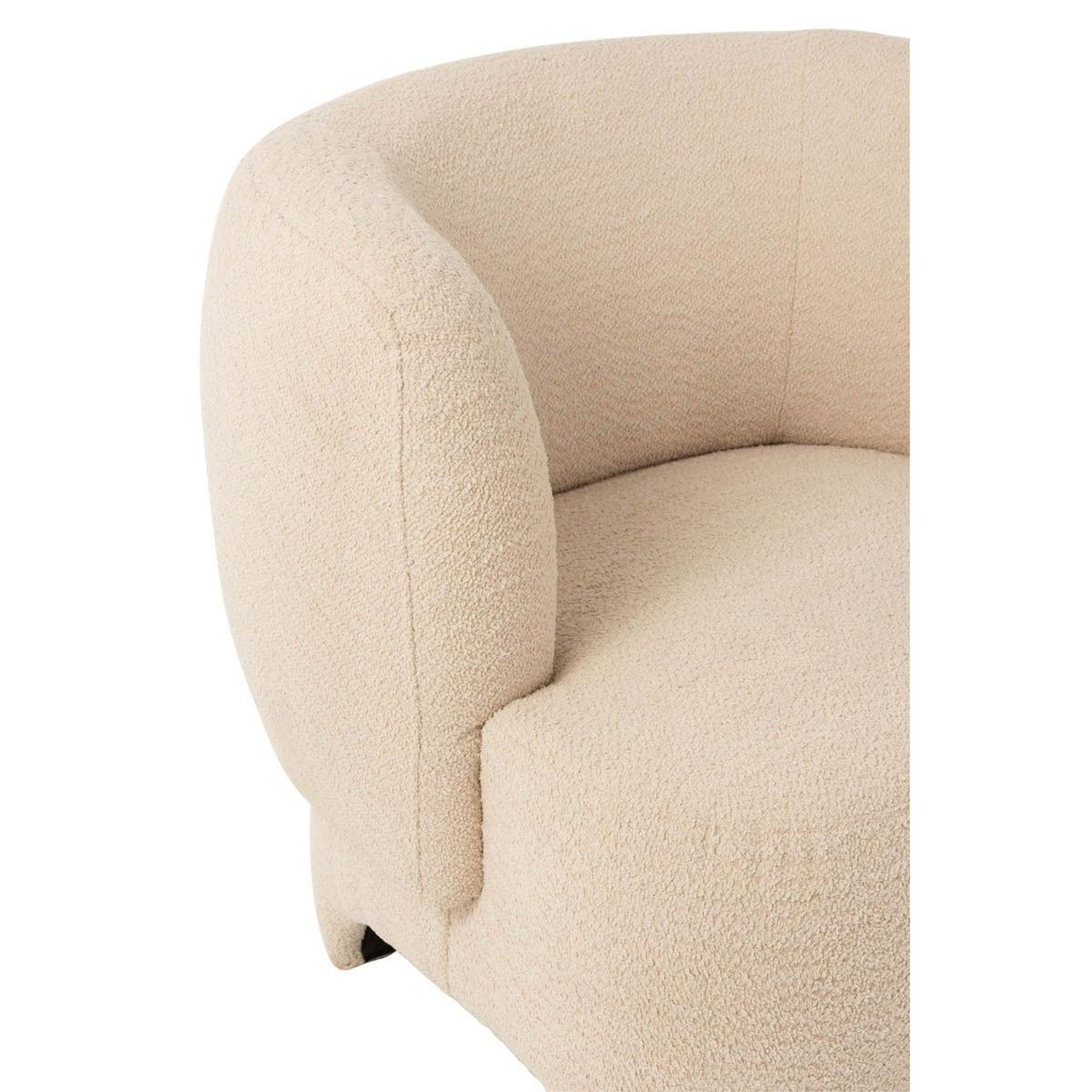 Voir la diapositive 5 : J-LINE Fauteuil design tricoté  erwin  80cm blanc