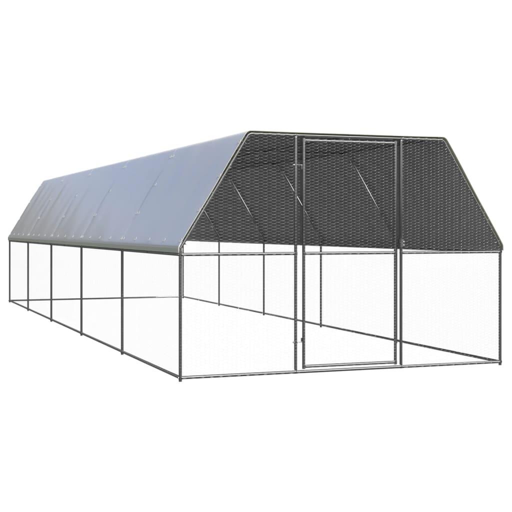 VIDAXL Poulailler d'exterieur 3x10x2 m Acier galvanise