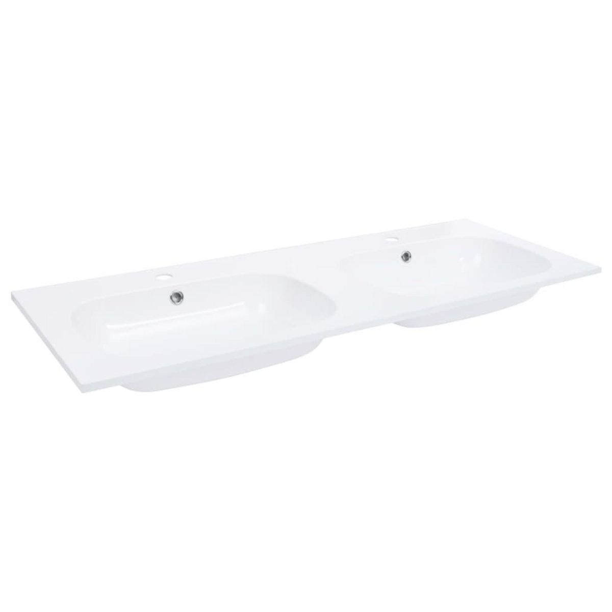 VIDAXL Lavabo double encastre 1205x460x145 mm SMC Blanc