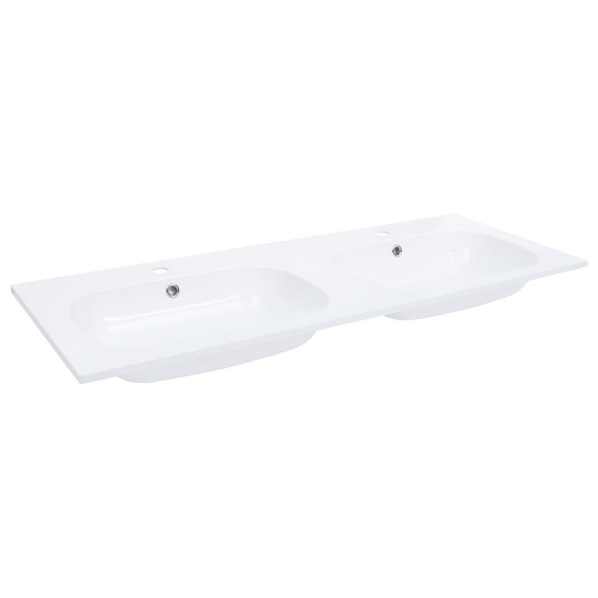 VIDAXL Lavabo double encastre 1205x460x145 mm SMC Blanc