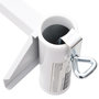 Voir la diapositive 4 : VIDAXL Pince a parasol pour balcon blanc 38 mm acier