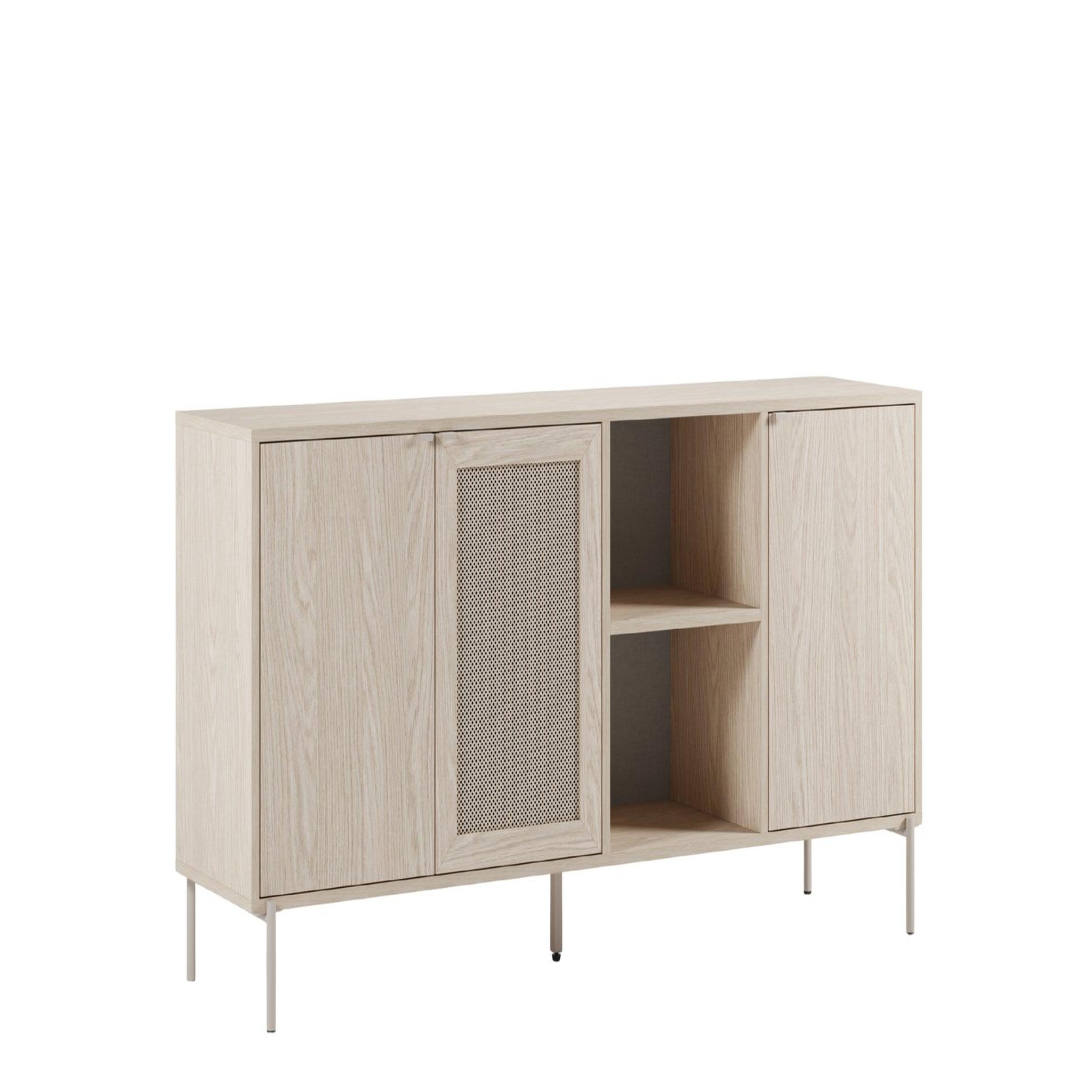 Voir la diapositive 5 : CASANOVA PARIS Vira - buffet 164cm en mélamine beige