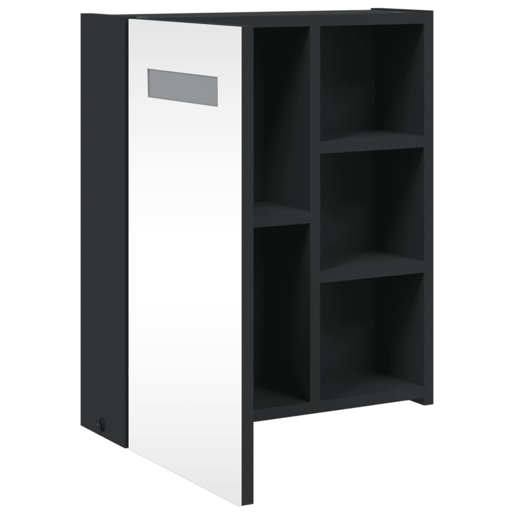 Voir la diapositive 5 : VIDAXL Armoire de salle de bain a miroir avec LED noir 45x13x52 cm