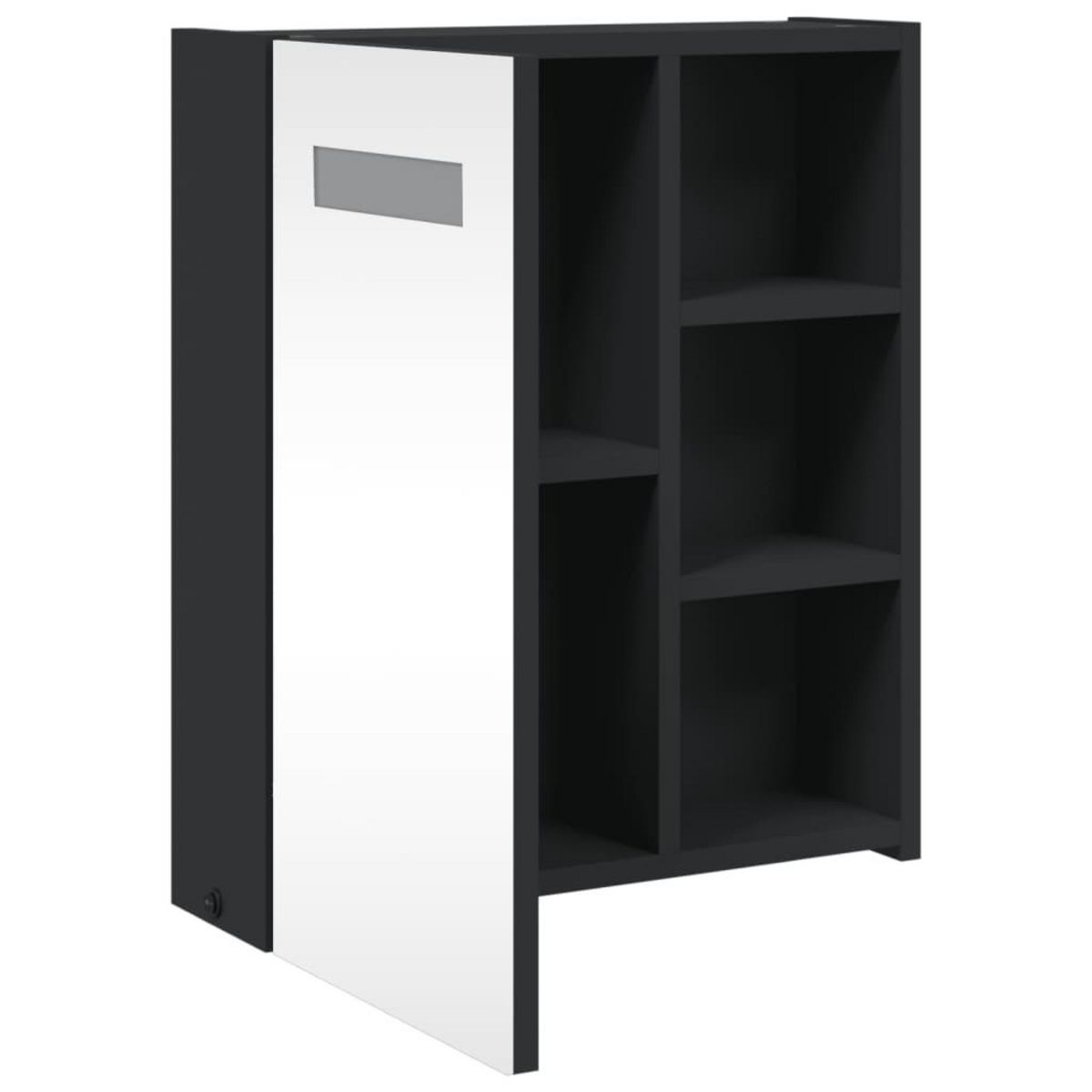 VIDAXL Armoire de salle de bain a miroir avec LED noir 45x13x52 cm