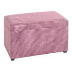 Paris Prix Coffre de Rangement  Aghana  65cm Rose & Blanc