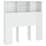 Voir la diapositive 2 : VIDAXL Armoire de tete de lit Blanc brillant 100x19x103,5 cm