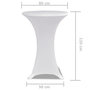 Voir la diapositive 6 : VIDAXL Housses elastiques de table Ø 80 cm Blanc 2 pcs