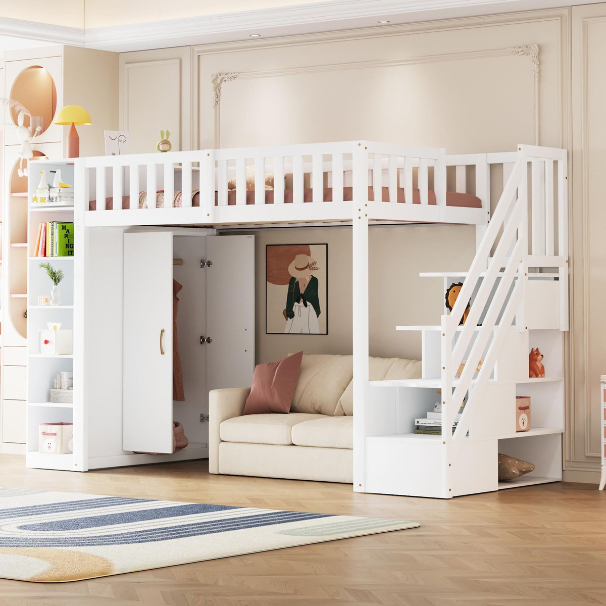 MERAX Lit mezzanine enfant