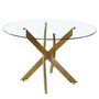 Voir la diapositive 2 : Paris Prix Table de Repas Ronde Design  Rixa  120cm Or