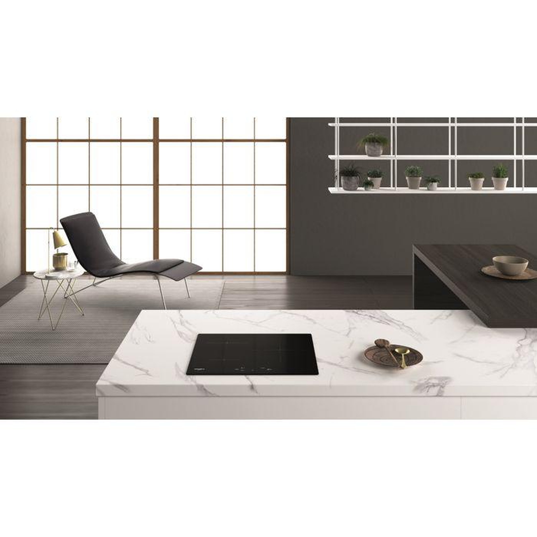 Voir la diapositive 2 : Whirlpool Table de cuisson à induction 60cm 3 feux 7200w noir - WSQ3860NE