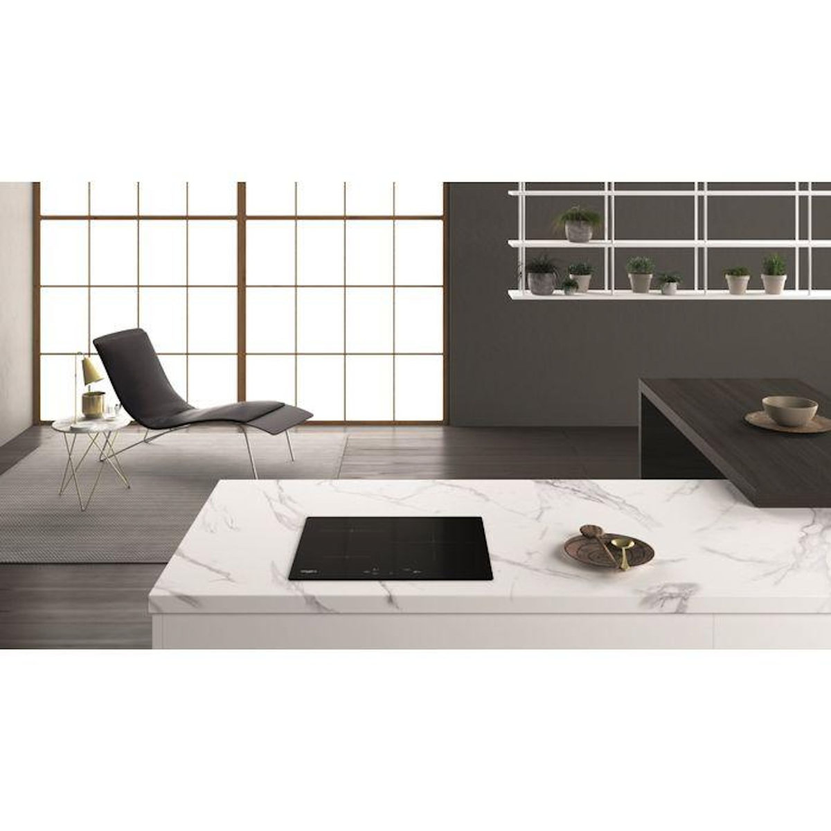 Whirlpool Table de cuisson à induction 60cm 3 feux 7200w noir - WSQ3860NE