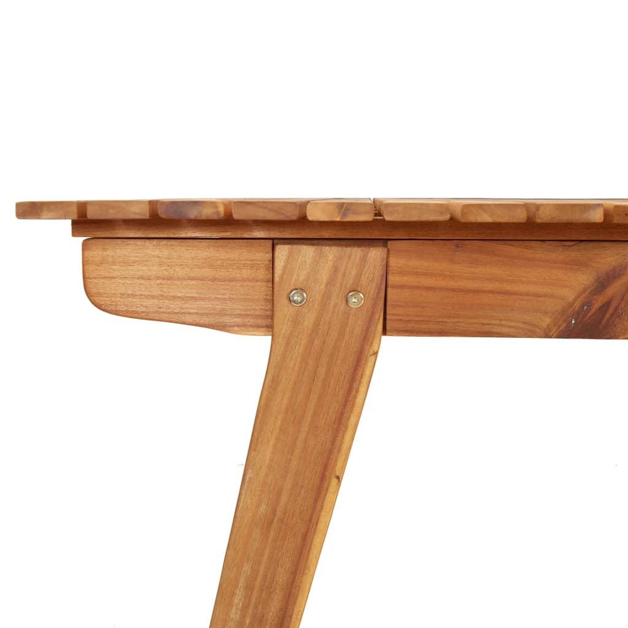 Voir la diapositive 5 : VIDAXL Table de jardin 150x90x75 cm Bois d'acacia solide