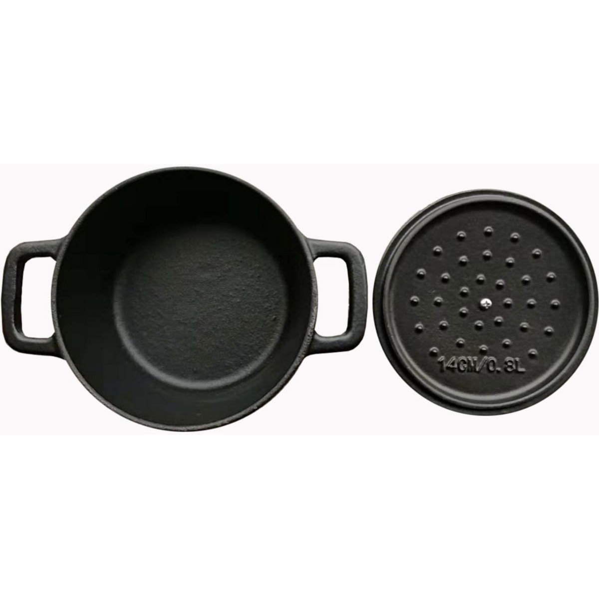 BAUMALU Cocotte 20 cm et  couvercle 2.4 l noir blac