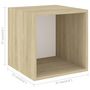 Voir la diapositive 6 : VIDAXL Ensemble de meubles TV 3pcs Blanc chene sonoma Bois ingenierie