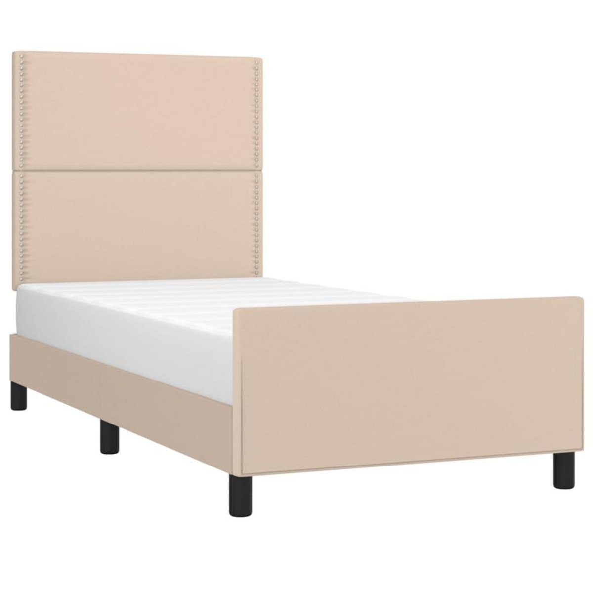 VIDAXL Cadre de lit sans matelas cappuccino 100x200 cm similicuir