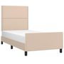 Voir la diapositive 3 : VIDAXL Cadre de lit sans matelas cappuccino 100x200 cm similicuir