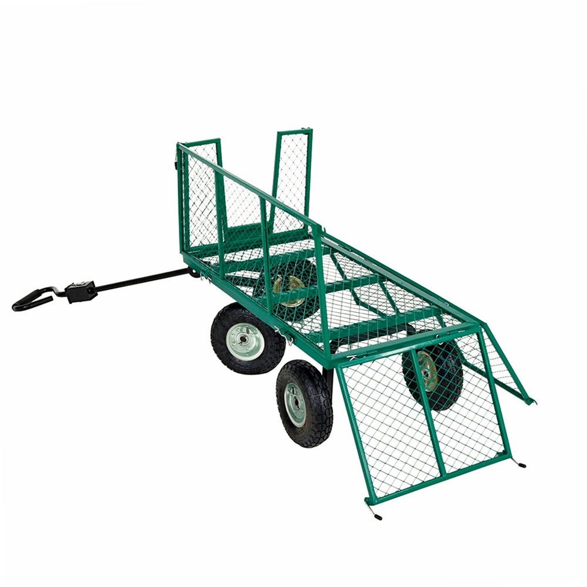 Voir la diapositive 3 : WERKAPRO Chariot remorque de jardin grillagé werka pro
