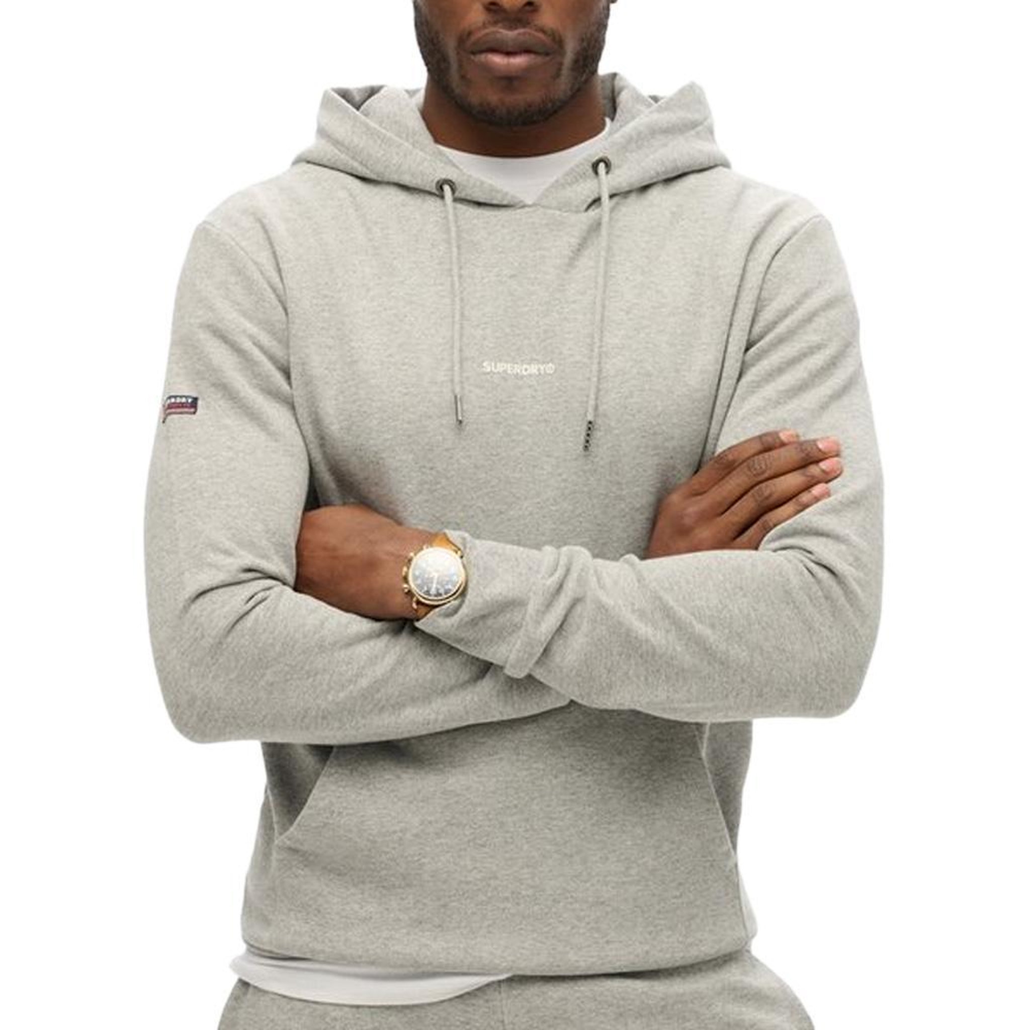SUPERDRY Sweat à Capuche  Homme Superdry Plain Hood. Coloris disponibles : Gris