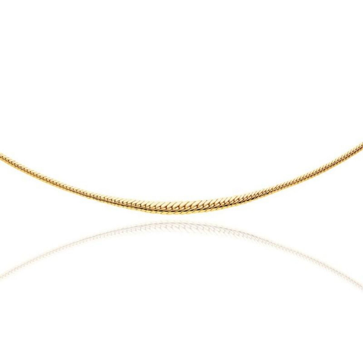 L'ATELIER D'AZUR Collier Or Jaune Maille Anglaise en Chute - Femme