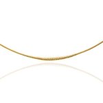 L'ATELIER D'AZUR Collier Or Jaune Maille Anglaise en Chute - Femme