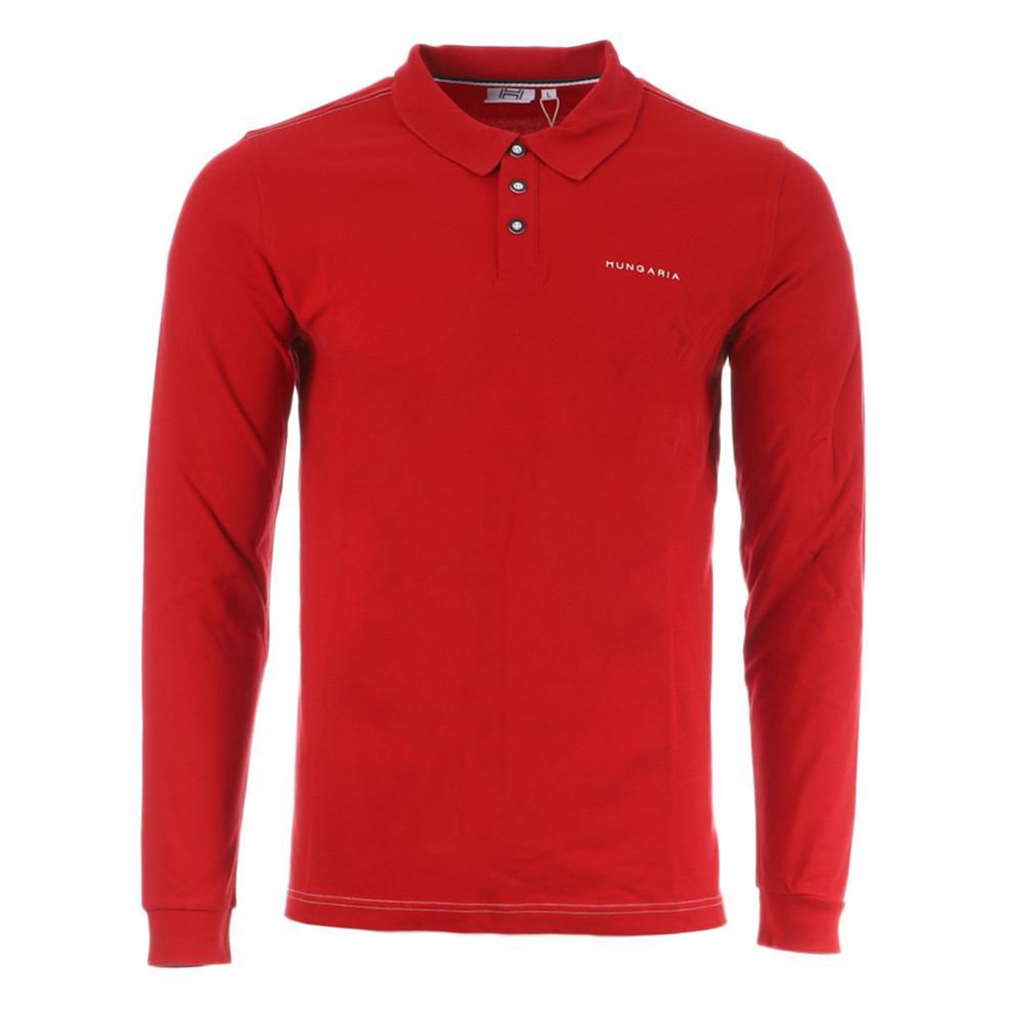 HUNGARIA Polo Manches Longues  Homme Hungaria Merapi. Coloris disponibles : Rouge