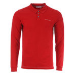HUNGARIA Polo Manches  ongues  Homme Hungaria Merapi. Coloris disponibles : Rouge