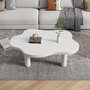 Voir la diapositive 2 : MERAX Table basse forme atypique blanc - 69.5x100.5 cm mdf