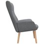 Voir la diapositive 4 : VIDAXL Chaise de relaxation Gris clair Tissu