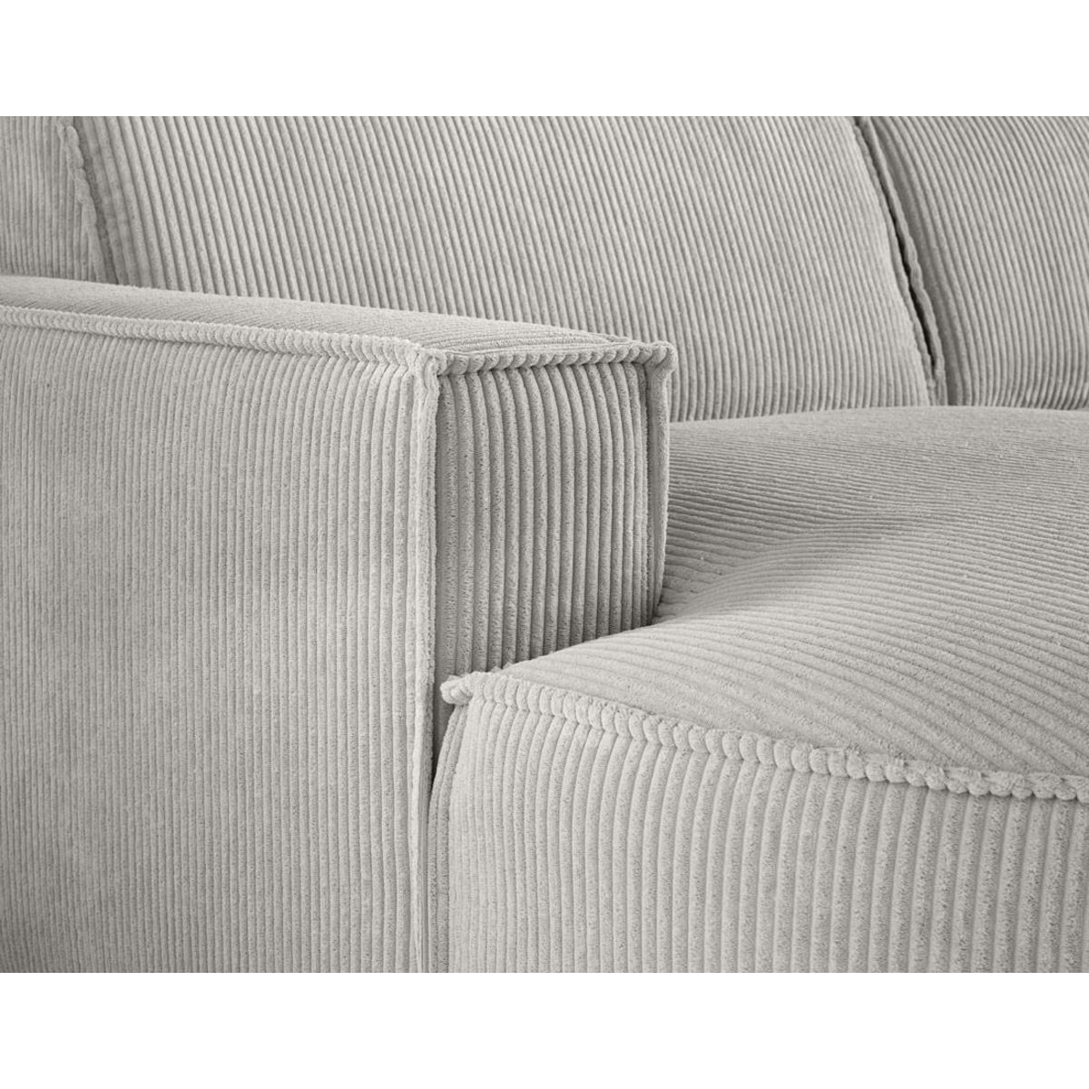 LISA DESIGN Spiaggia - canapé panoramique d'angle droit - 7 places - en velours côtelé