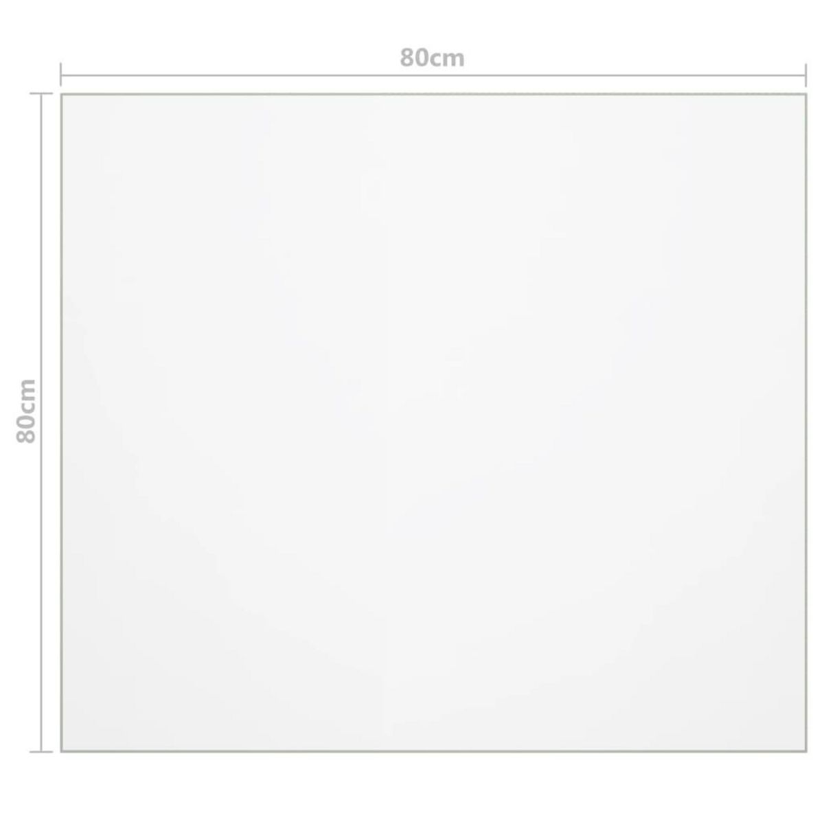 VIDAXL Protecteur de table transparent 80x80 cm 2 mm PVC