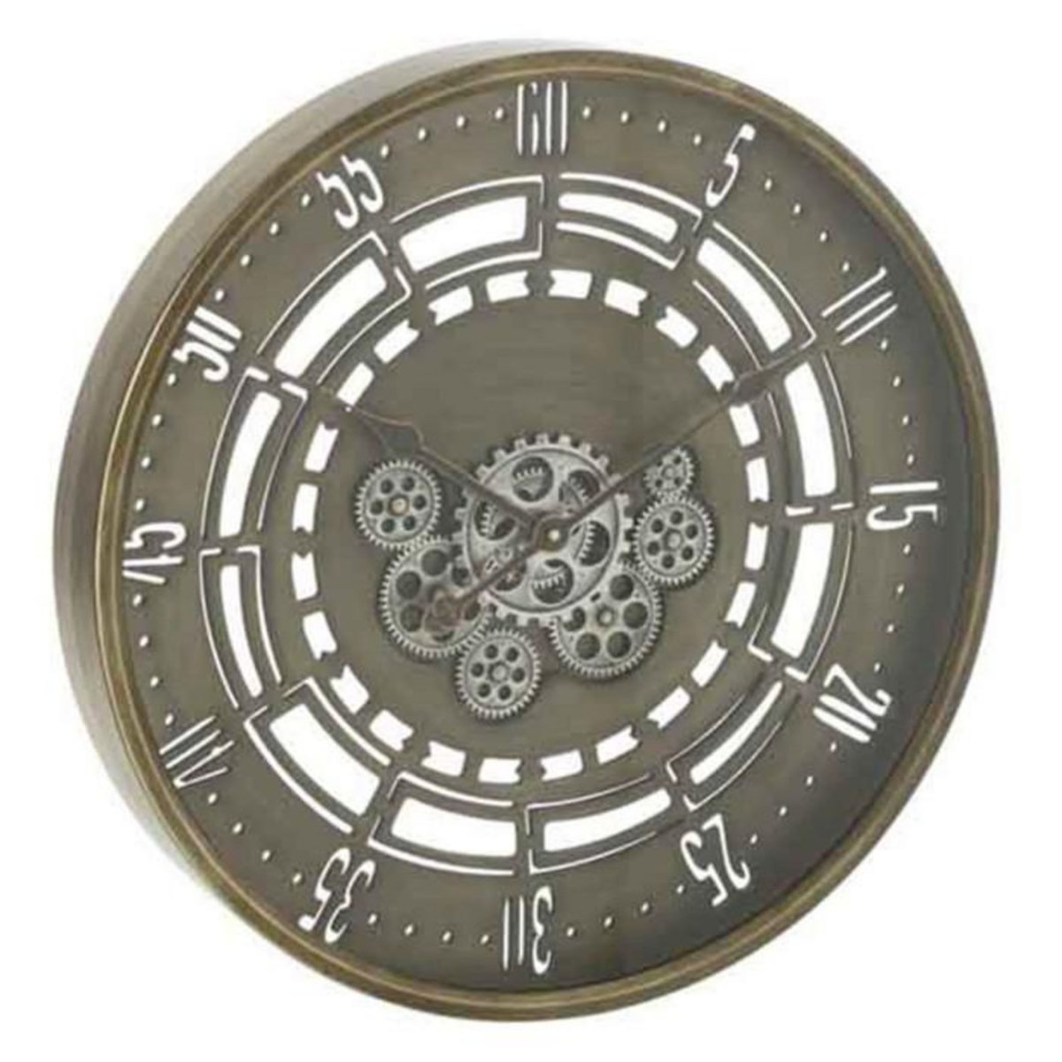 Paris Prix Horloge Murale  Engrenage Secondes  60cm Cuivre