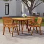 VIDAXL Table de jardin 110x110x75 cm Bois d'acacia solide