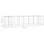 Voir la diapositive 6 : VIDAXL Chenil exterieur Acier galvanise avec toit 16,94 m²