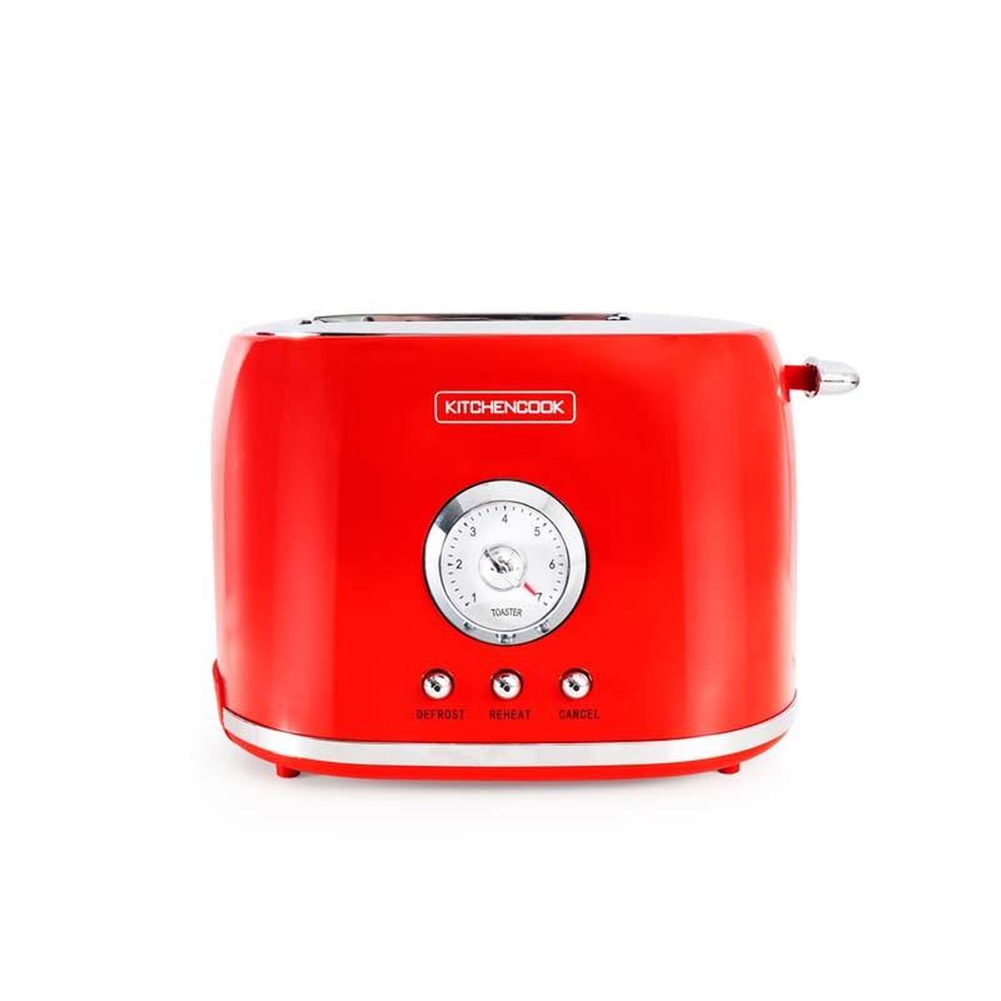 KITCHENCOOK Grille pain style rétro double fentes retro toast rouge kitchencook