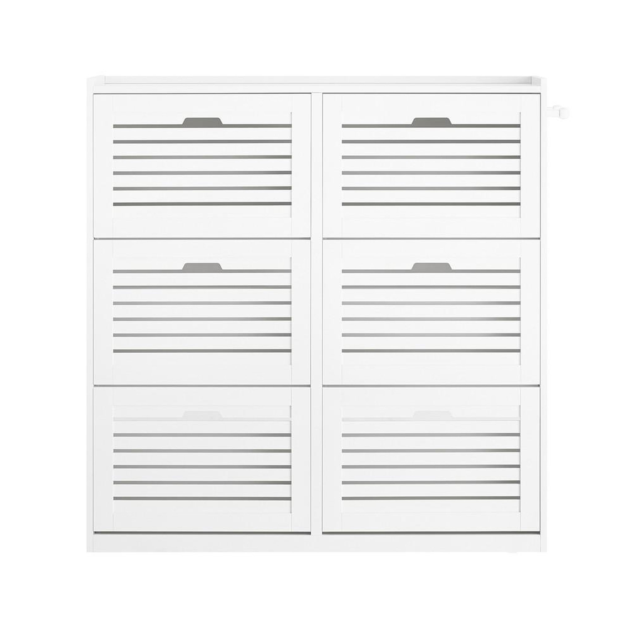 SOBUY SoBuy - Meuble À Chaussures 6 portes - Blanc - 115x30x112cm - Nordique - FSR145-W