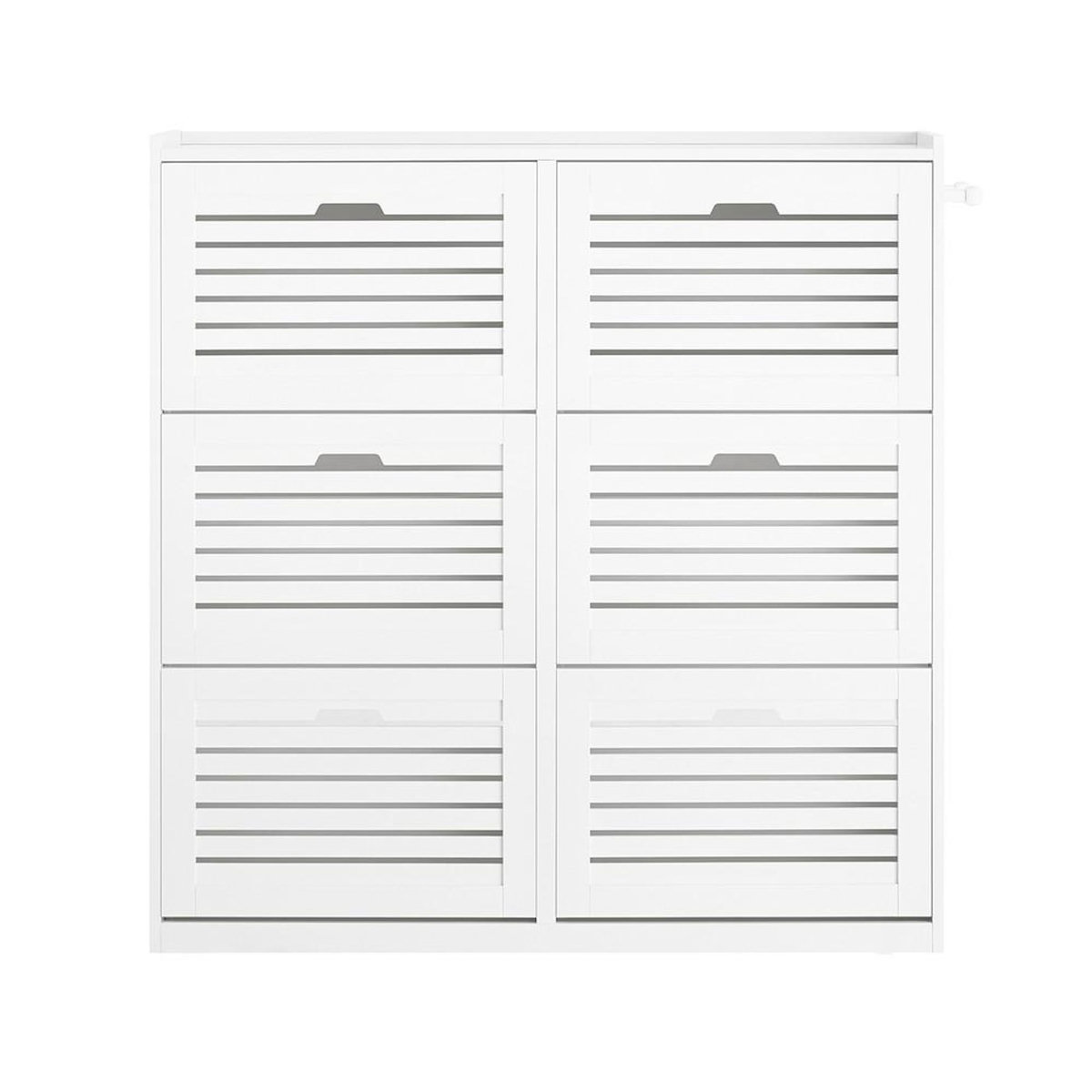 SOBUY SoBuy - Meuble À Chaussures 6 portes - Blanc - 115x30x112cm - Nordique - FSR145-W