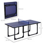 Voir la diapositive 3 : HOMCOM Table de ping-pong tennis de table pliable compacte pieds de nivellement antidérapants acier noir MDF bleu